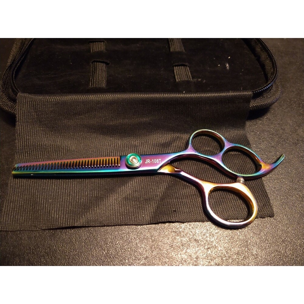 Kashi Professional 3 Ring Scissor JT-108 Styling Shears Rainbow See Description